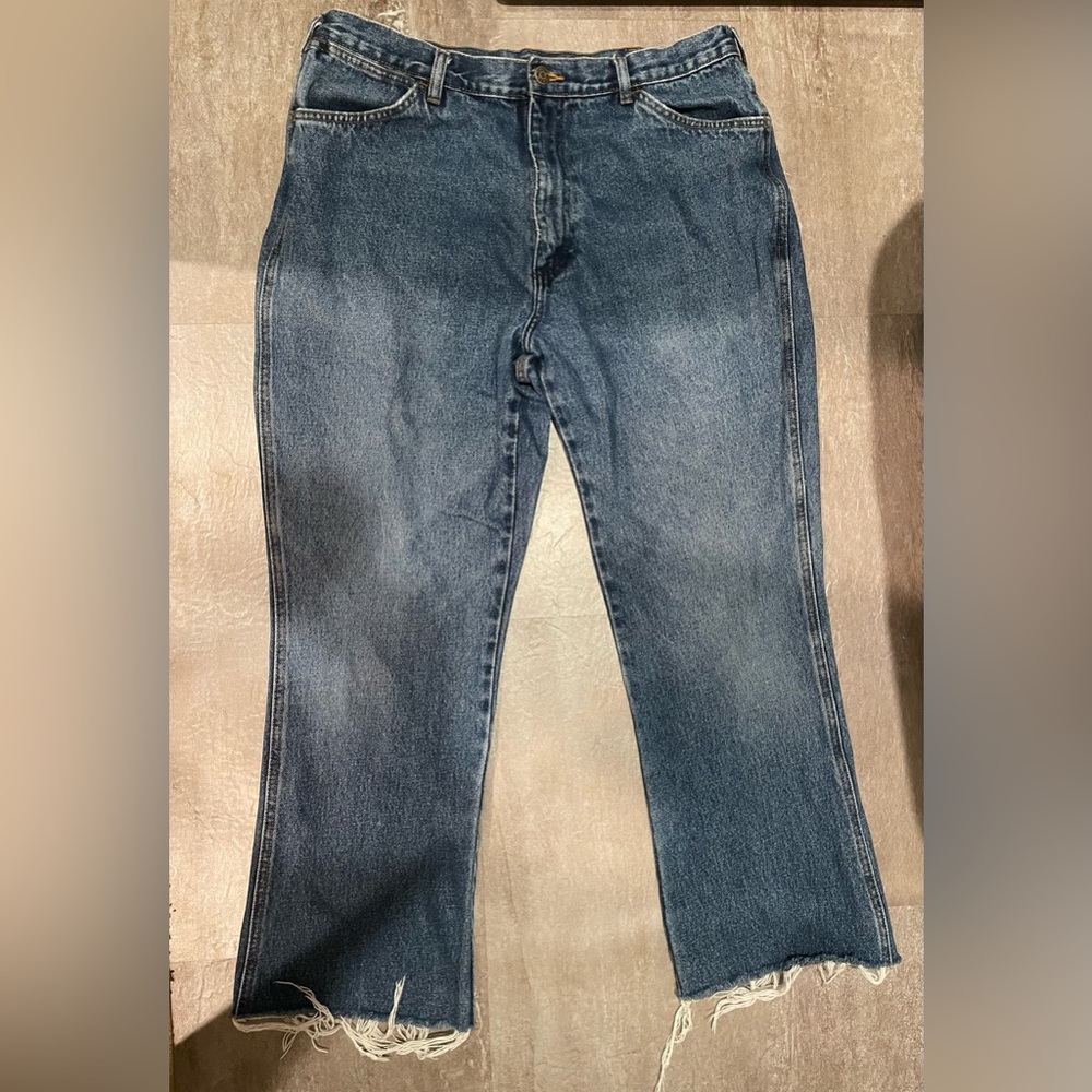 Guide Gear Women’s Retro Style Straight Jeans with Frayed Ankles